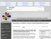 Tablet Screenshot of banks-tanzania.com